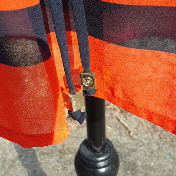 Michael Kors sheer, striped top - Picture 2 of 8